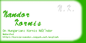 nandor kornis business card